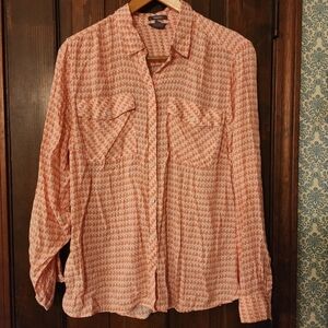 Eddie Bauer Womens Large Slmon Blouse